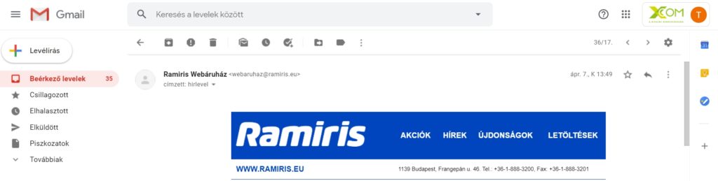 Gmail beszélgetési nézet