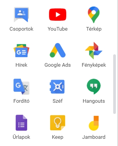 Google alkalmazások