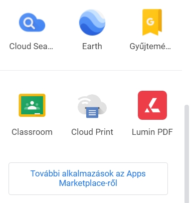 Google alkalmazások