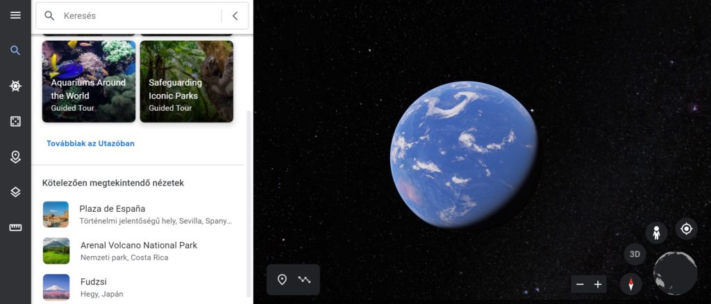 A világ felfedezése a Google Earth-el