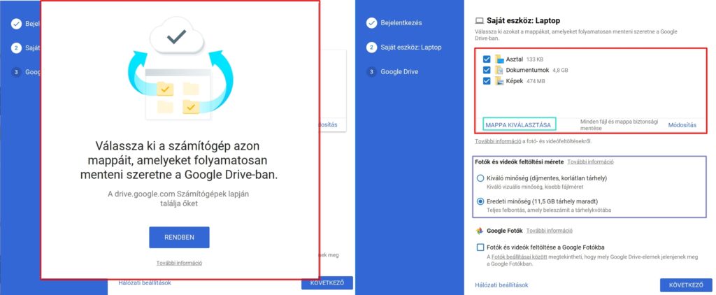 Google Drive letöltés kezdeti lépések