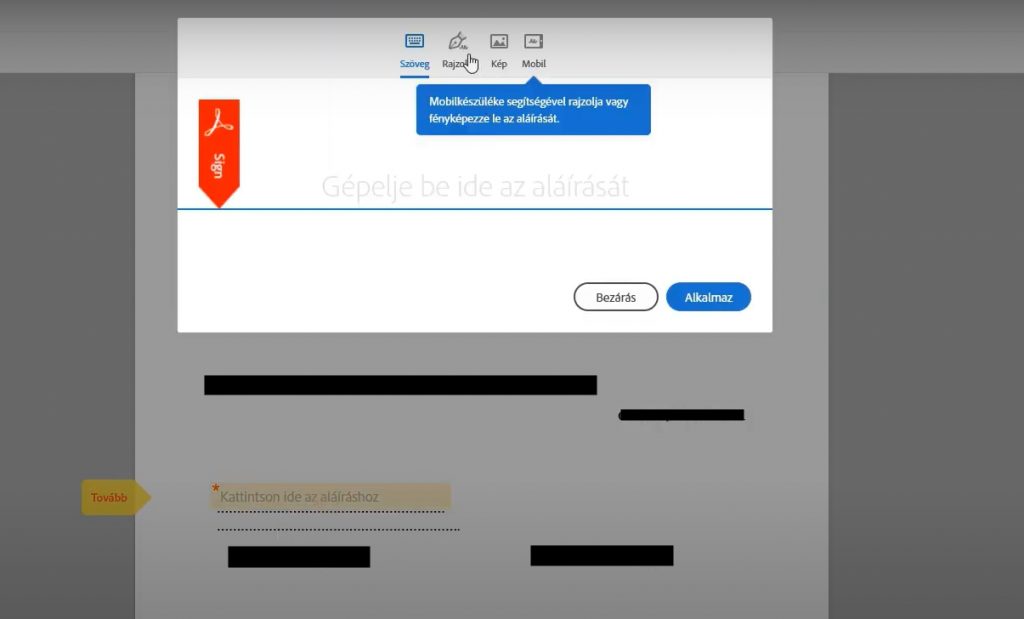 Adobe Sign aláírás