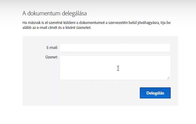 Adobe Sign delegálás